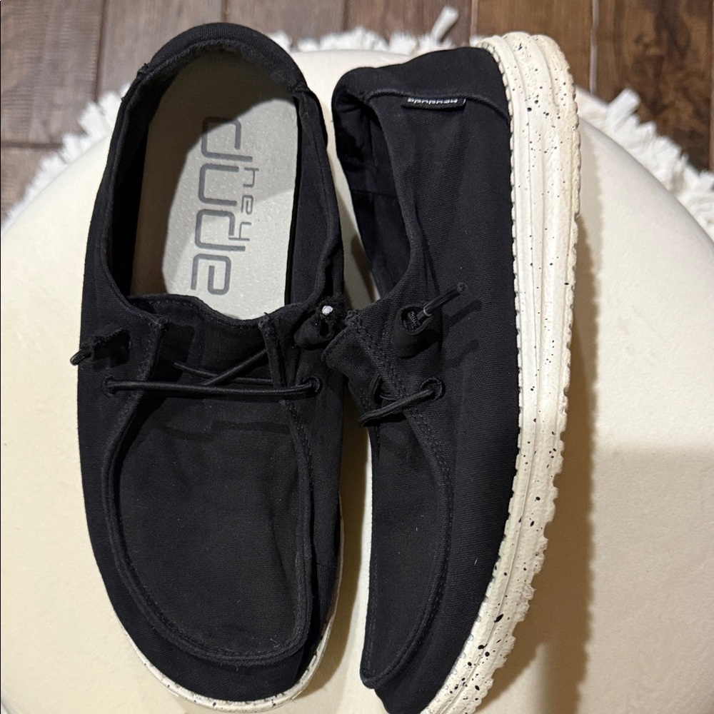 Hey Dude Women’s Black Slip-On Loafers